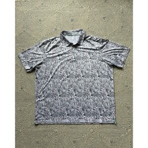 Maelreg Performance Polyester/Spandex‎ Polo - White/Black/Blue - 3XL